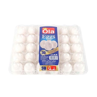 اولا بيض أبيض متوسط 30 بيضة