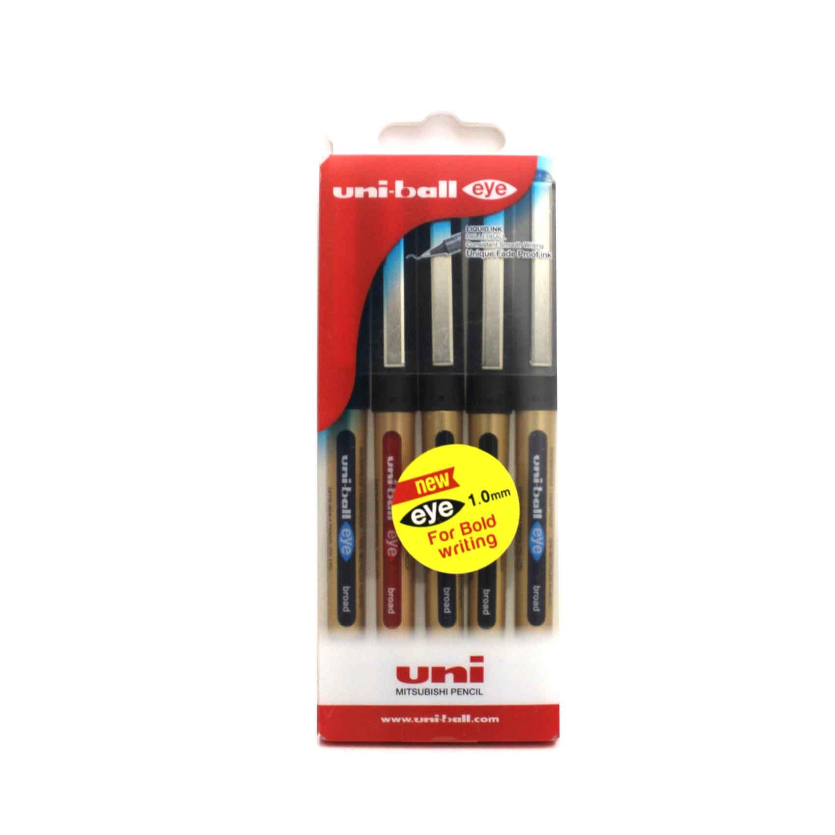 Buy UniBall Eye Fine Broad Rollerball Pen UB15010 MultiColor