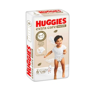 Huggies Diapers Extra Care Jumbo Pack Size 6 15+Kg 42 Count
