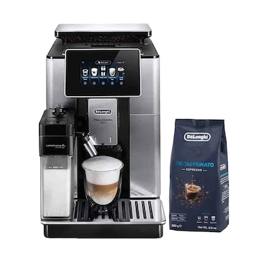 ماكينة قهوة ديلونغي بريما دونا Bean To Cup ECAM610.75.MB فضي + ديلونغي بن 250 غ مجانا