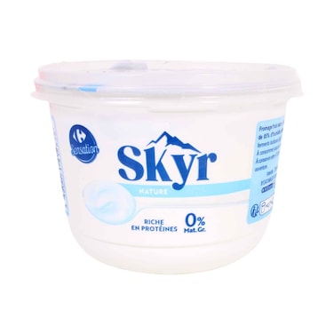 Carrefour Sensation Plain Skyr Yogurt 0% Fat 450g