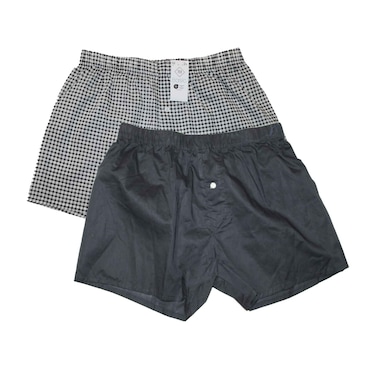 Men's Tex Basic Men's Boxer 2 Pieces Black (No Refund/Exchange for Hygienic Item)
