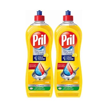Pril Cold Power Dishwashing Liquid Lemon 650ml x Pack of 2