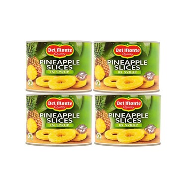 Del Monte Pineapple Sliced Syrup 234gx4pieces