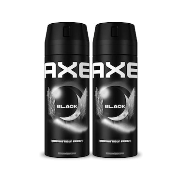 Axe Deodorant Body Spray Black, Irresistibly Fresh For Longer 150mlx2 Pieces