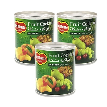 كوكتيل فواكه ديل مونتي في شراب 227 جرام × 3 قطع