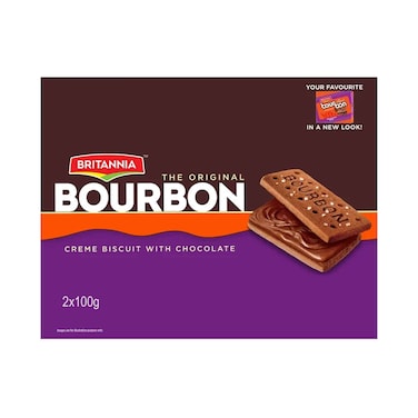 Britannia Bourbon Chocolate Flavoured Cream Biscuits 200gr