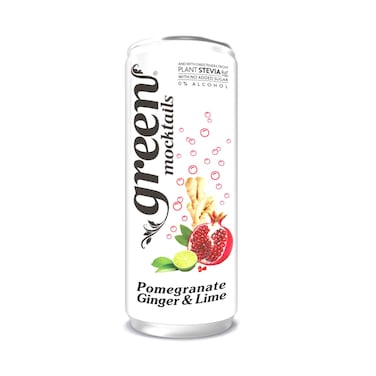 Green Mocktails Pomegranate, Ginger &amp; Lime 330ml