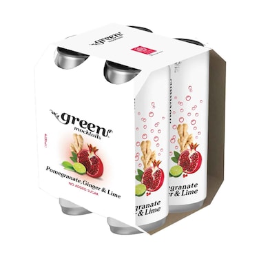 Green Mocktails Pomegranate, Ginger &amp; Lime 330mlx4's