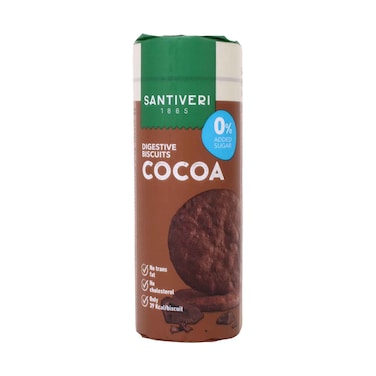 Santiveri Digestive Biscuits 0% Added Sugar Cocoa 200gr