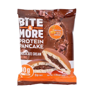 Bite &amp; More Protein Pancake with Chocolate Cream Filling 50g
