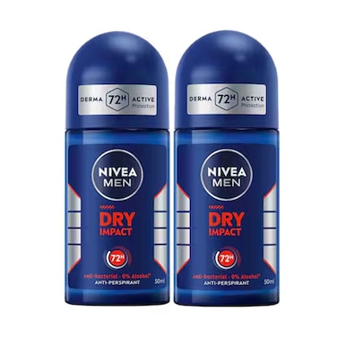 نيفيا رول اون دراي امباكت للرجال 50 مل × 2 قطعة