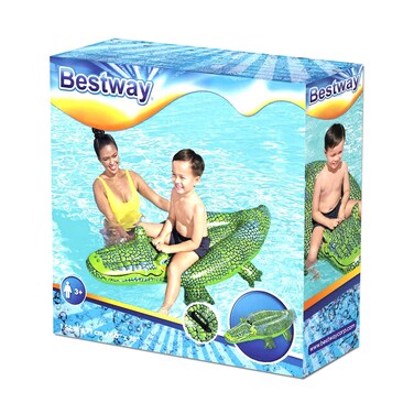 لعبة ركوب تمساح قابلة للنفخ Buddy من بست واي ABW41477 ‏1.52×71 سم