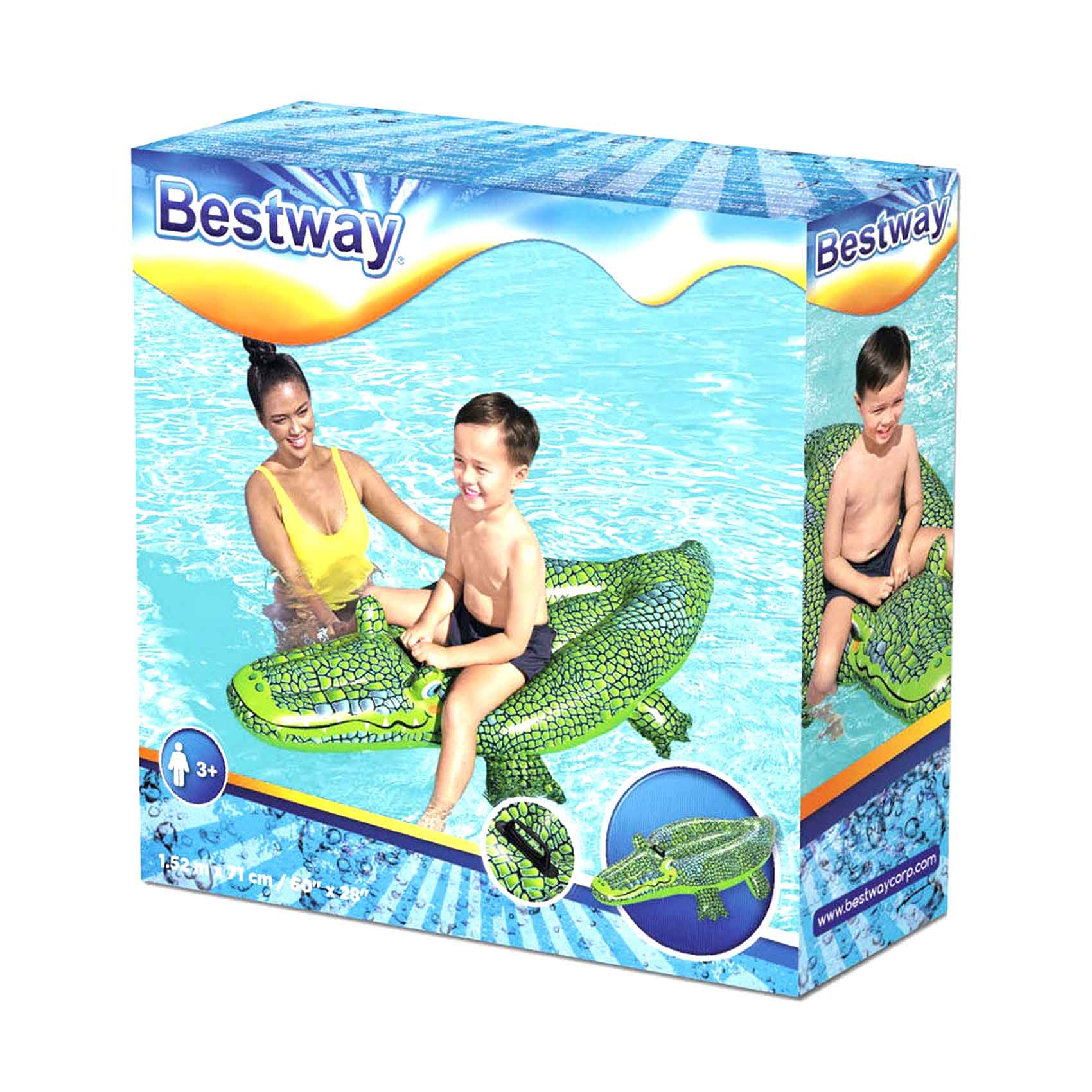 Bestway Buddy Inflatable Crocodile Ride-On ABW41477 1.52mx71cm