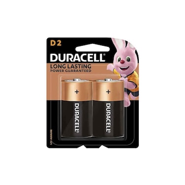 Duracell D2 Monet Duracell Type D Batteries, Pack of 2