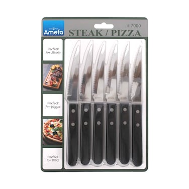 Amefa Steak Knives Black 6 Piece