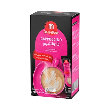 مزيج قهوة سريعة التحضير من ماف كارفور كابتشينو 12.5 جرام × 10 قطع
