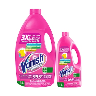 Vanish Liquid Fabric Stain Remover 3L+1L FREE - Coloured &amp; White Clothes