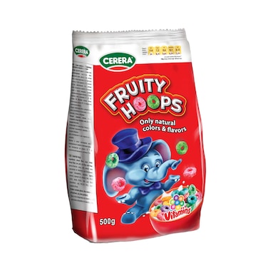 Cerera Cereal Fruity Hoops 500gr