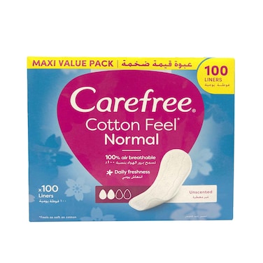 كيرفري فوط يومية عادية بدون عطر 100 قطعة