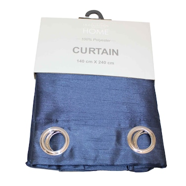Faux Silky Curtain LF Navy