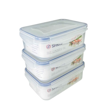 حاوية طعام بلاستيكية سيروكو 1 لتر - 3 قطع