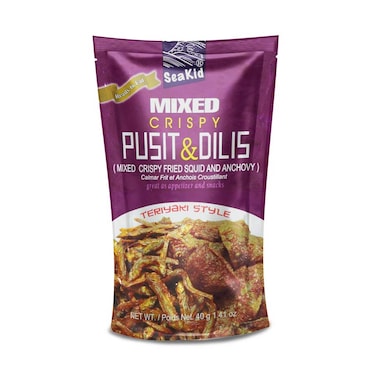 Seakid Mixed Crispy Pusit &amp; Dilis Fried Squid &amp; Anchovy 40g