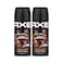 Axe Deodorant Body Spray Dark Temptation, Irresistibly Fresh For Longer 150mlx2 Pieces