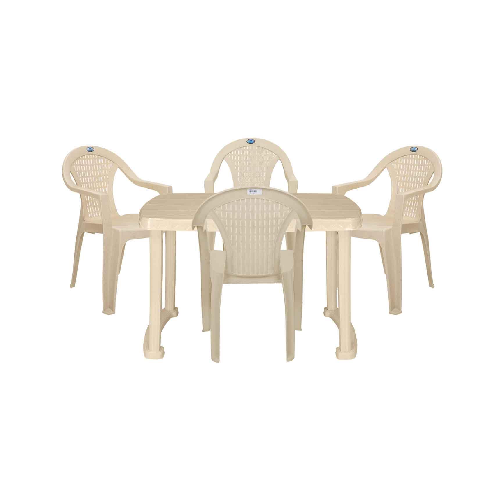 Buy Nilkamal Shahenshah Dining Table Set with Chairs Online