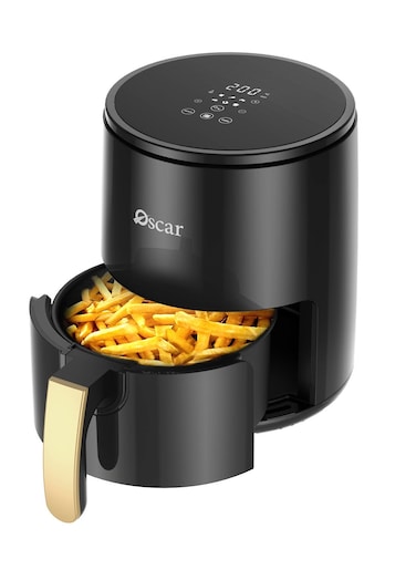 Oscar DTB Touch Fryer, Model: OAF3LDTB, Foods With Less Oil, Rapid Air Recycling Technology, Easy-to-Use Digital Touch Controls, Compact Design, 3 Liters Capacity