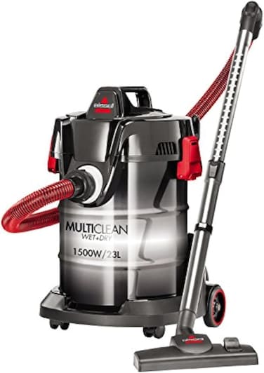 BISSELL MULTICLEAN Wet and Dry DRUM VACUUM 2 years manufacturing warranty , Black/Mambo Red , 23L , 2026K
