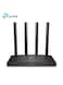 تي بي-لينك Archer C6 راوتر ثنائي النطاق AC1200، 867Mbps (5GHz) + 300Mbps (2.4GHz)، MU-MIMO، 4 منافذ جيجابت، WPA3، أسود