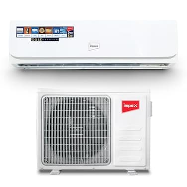 مكيف هواء سبليت بارد 2 طن بتدفق هواء رباعي الأبعاد 21000 BTU وأنابيب نحاس 100% تبريد توربو وشاشة مخفية وغاز R410A وإعادة تشغيل تلقائية بزعانف ذهبية وضاغط T3 IM24S3MCSA من امبيكس (غير شامل التركيب)