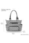 Little Story diaper bag set of 6 with hooks - Melange Grey