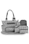 Little Story diaper bag set of 6 with hooks - Melange Grey