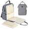 حقيبة ظهر للسفر من صنفينو أنيقة مقاس XL مع أشرطة عربة الأطفال ووسادة تغيير الملابس - رمادي