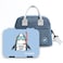 Eazy Kids Bento Boxes wt Insulated Lunch Bag Combo - Super Shark Blue