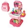 Little Story Role Play Chef / Kitchen / Restaurant Toy Set School Bag (34 Pcs) - Pink, 2 - In - 1 Mode