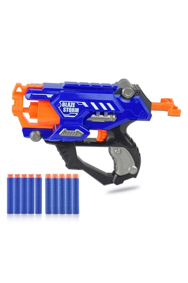 Little Story Kids Manual Bullet Gun wt 10pcs Soft Bullets - Blue