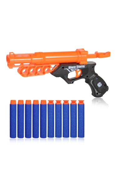 Little Story Kids Manual Bullet Gun wt 10pcs Soft Bullets - Orange