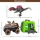 Little Story - Kids Toy Pull Back Dinosaur wt Cage - Brown
