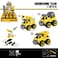 Little Story - Kids Toy Assembled Wisdom Cars - Set of 12 - Yellow