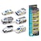 Little Story Alloy Sliding Police Toy Car (6Pcs) - White