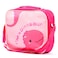 Eazy Kids Lunch Box and Water Bottle With Bag - Dino Pink