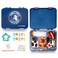 Eazy Kids 6 &amp; 4 Convertible Bento Lunch Box wt Sandwich Cutter Set - Unicorn Lover Blue