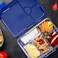 Eazy Kids 5 &amp; 4 Convertible Bento Lunch Box wt Sandwich Cutter Set - Eat Sleep Game