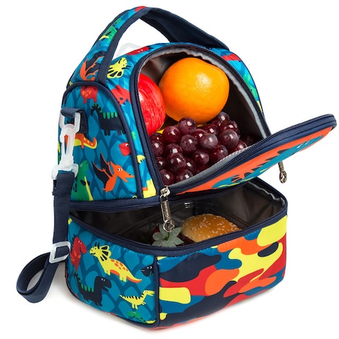 Eazy Kids Lunch Bag and Activity Backpack Set of 3 Dinosaur - Blue