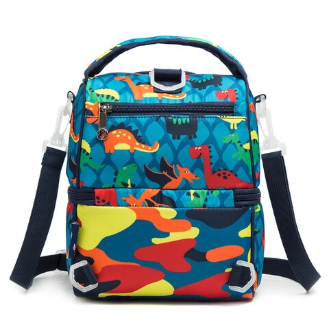 Eazy Kids Lunch Bag and Activity Backpack Set of 3 Dinosaur - Blue