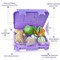Eazy Kids Unicorn Purple 6 Compartment Bento Lunch Box w / Lunch Bag - Grey
