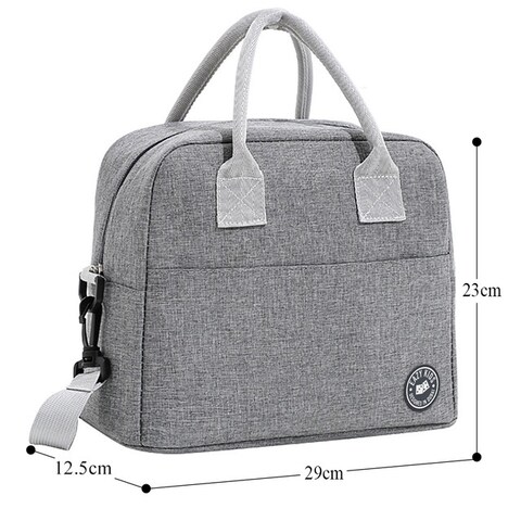 Eazy Kids Unicorn Purple 6 Compartment Bento Lunch Box w / Lunch Bag - Grey